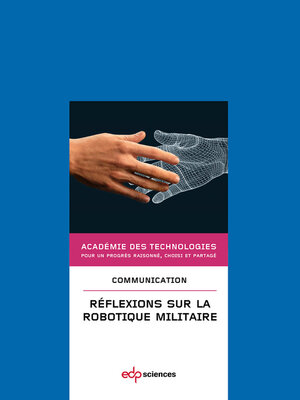 cover image of Réflexions sur la robotique militaire